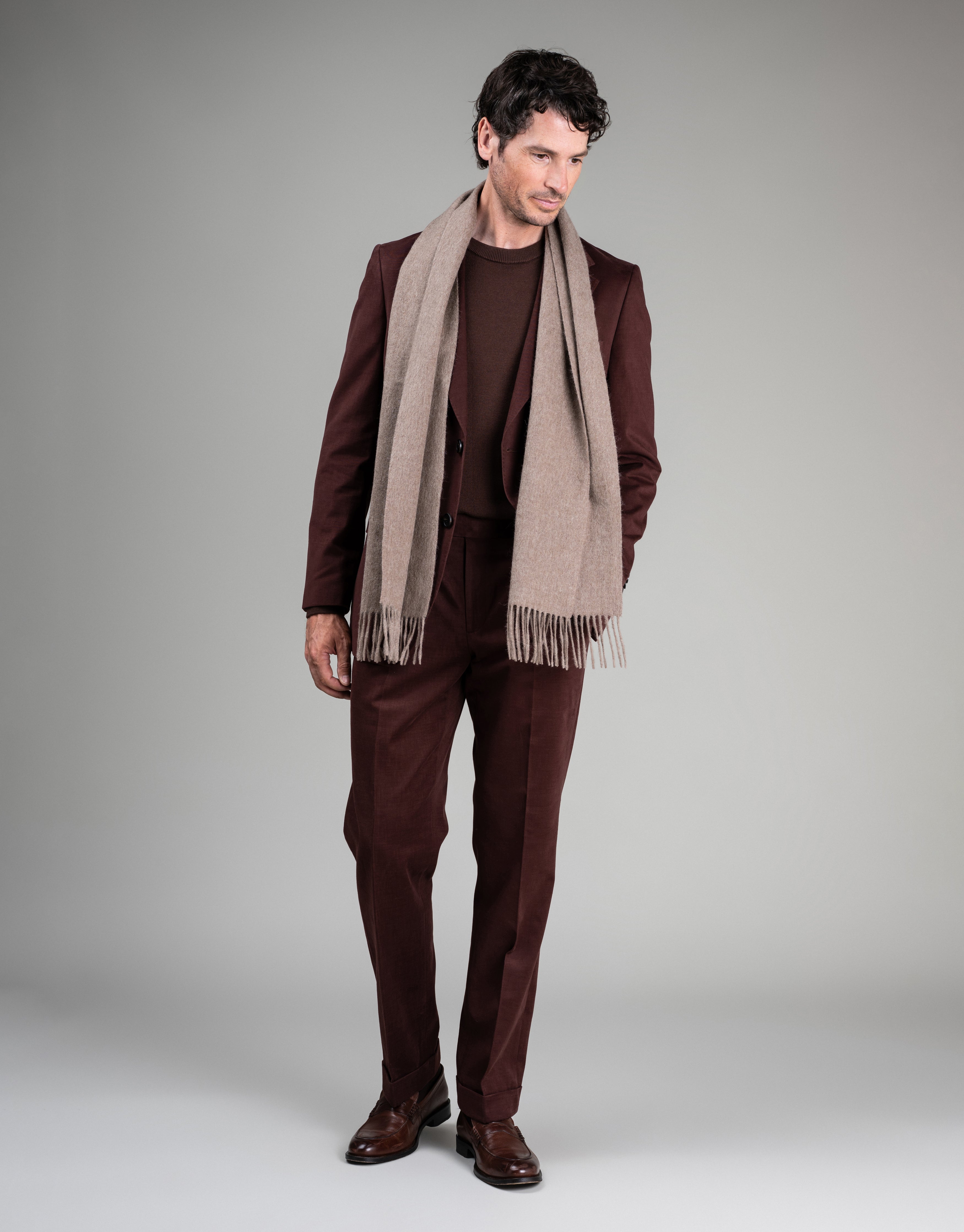 Naseby Mocha Brown Crew Neck Jersey