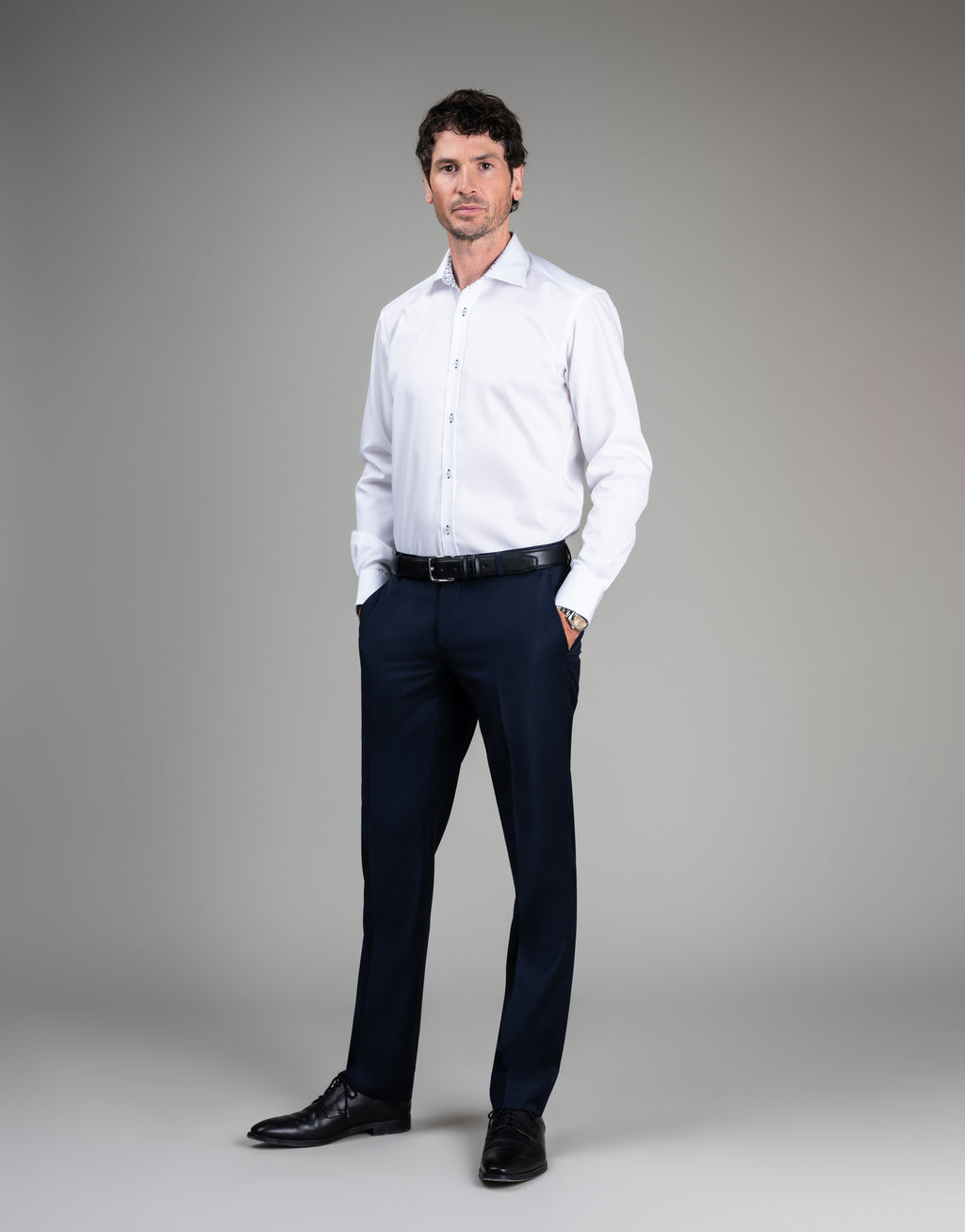 Barbican White Twill Smart Casual Shirt