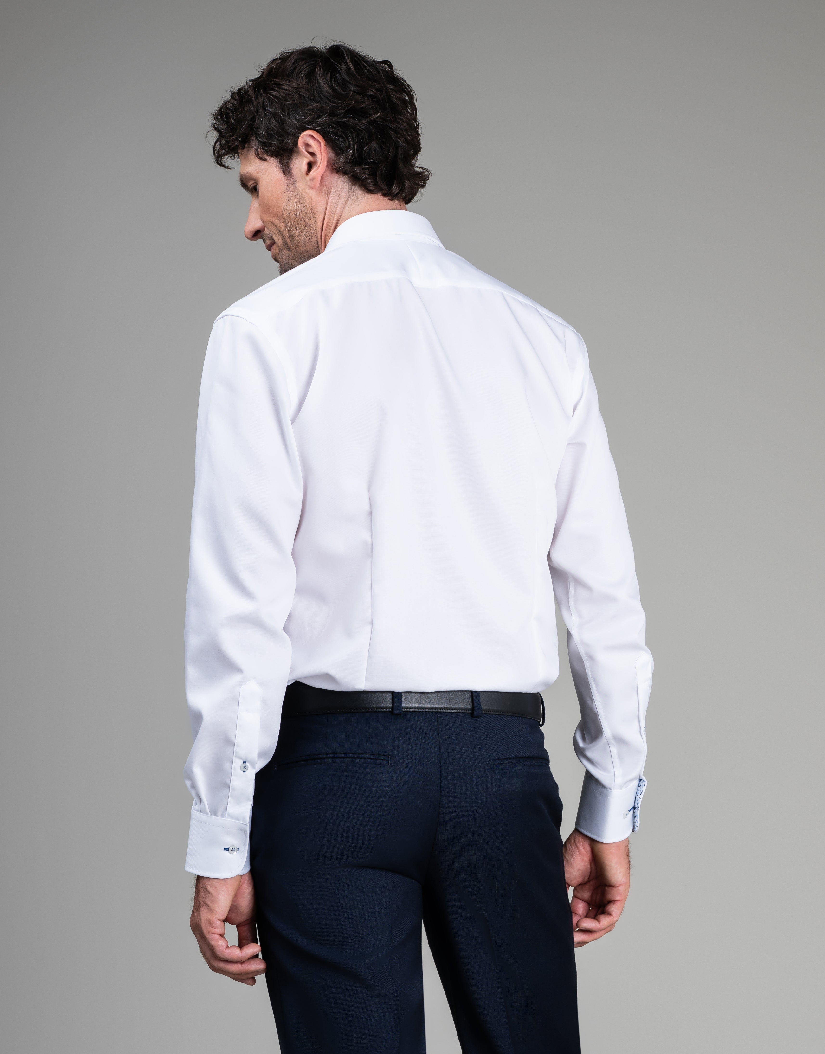 Barbican White Twill Smart Casual Shirt