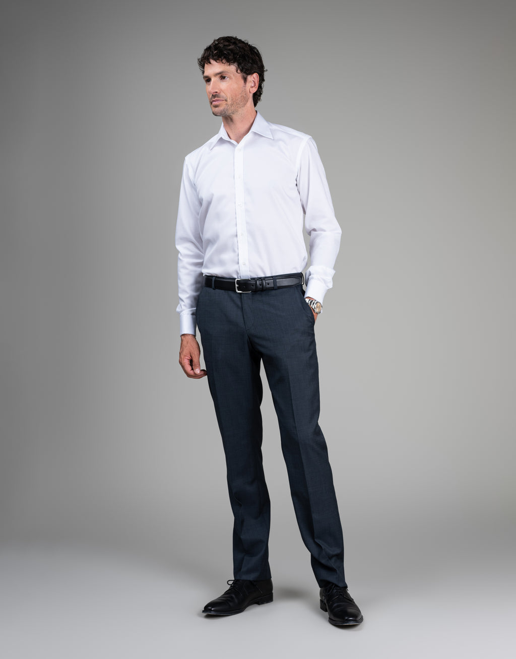 Cooper Steel Blue Nailhead Suit