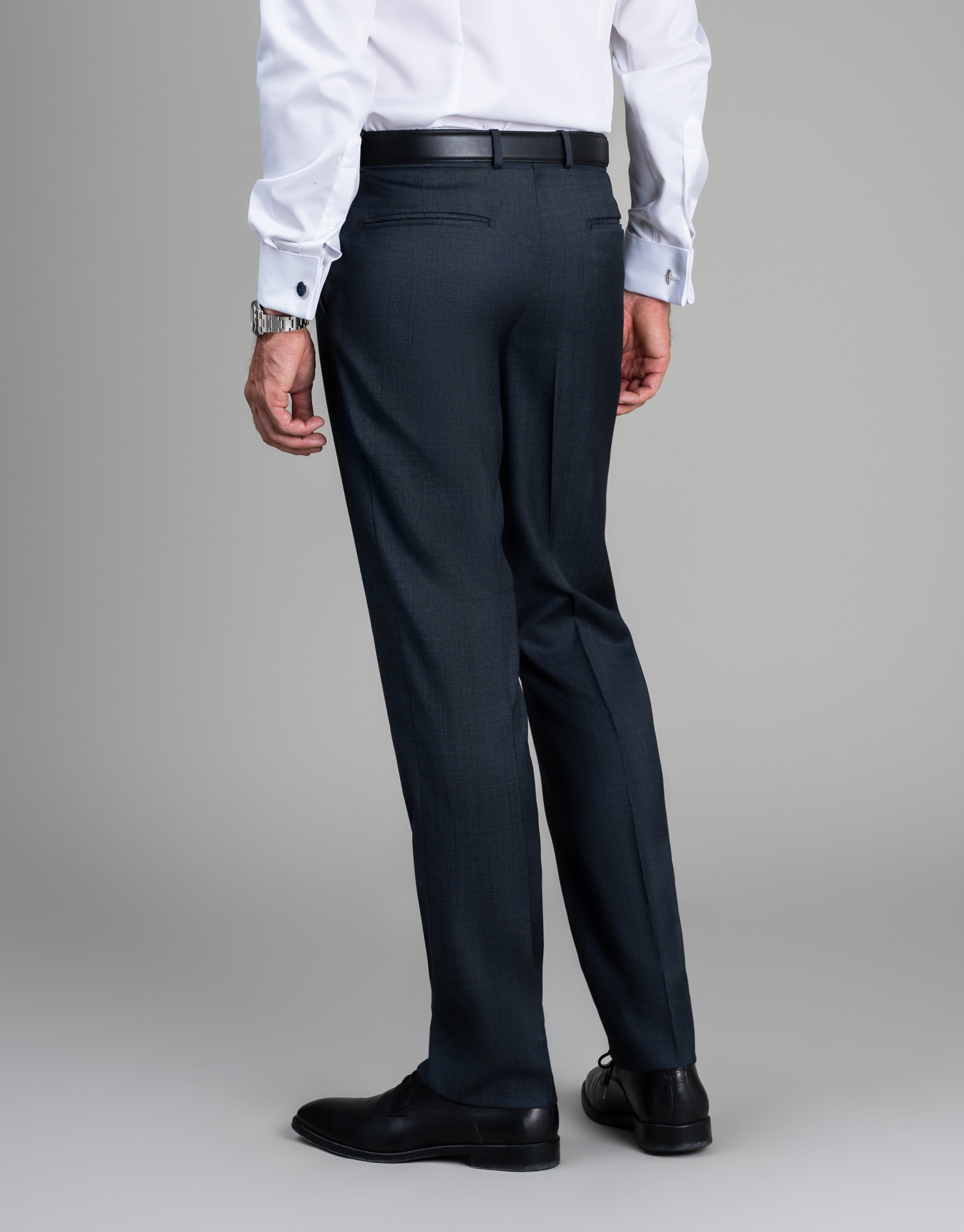 Lotus Steel Blue Nailhead Suit Trouser