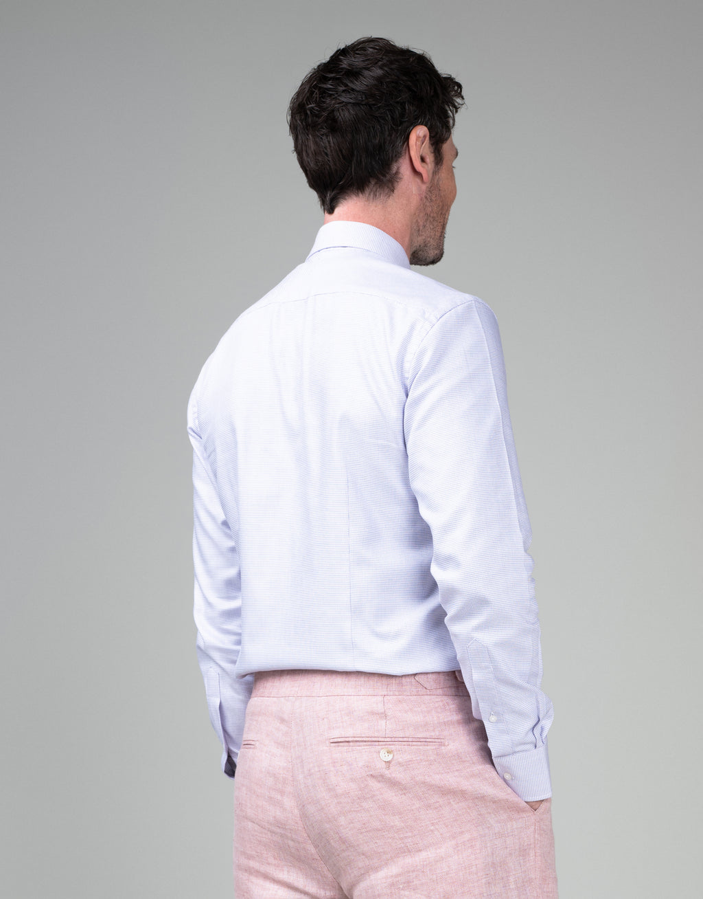 London Pink & Blue Microdesign Shirt