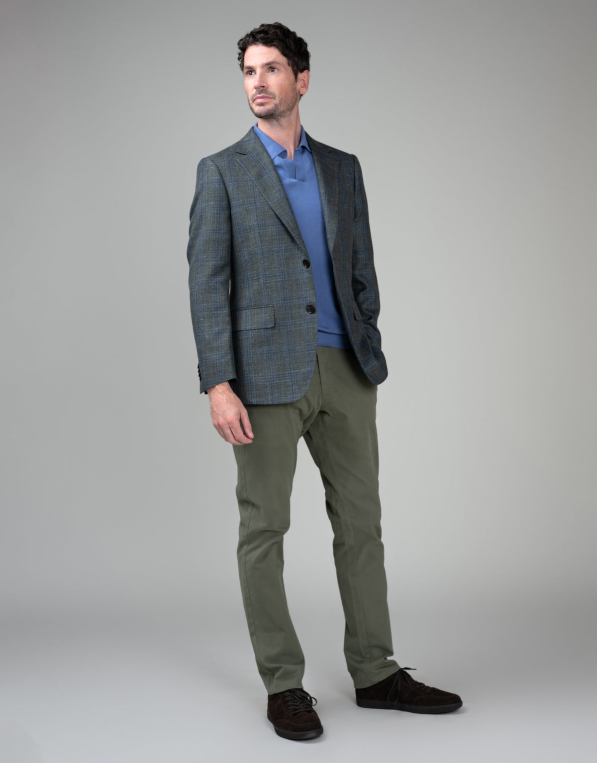 Cooper Forest Green & Navy Check Blazer