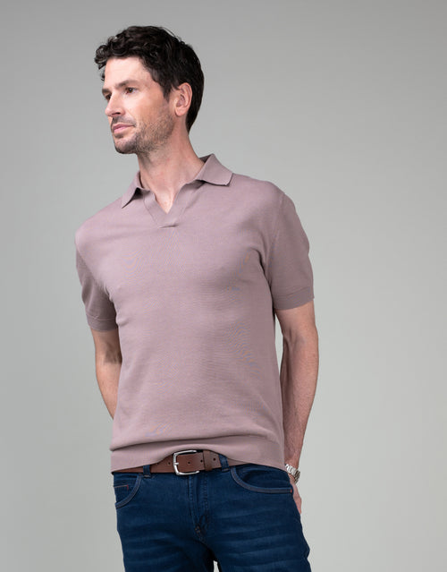 Amalfi Dusty Rose Knitted Polo