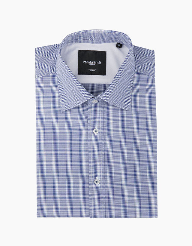 London Navy Gingham Check Shirt