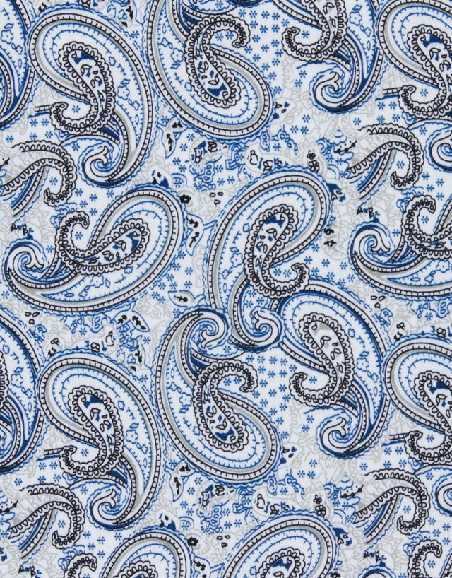 Barbican Blue Paisley Print Shirt