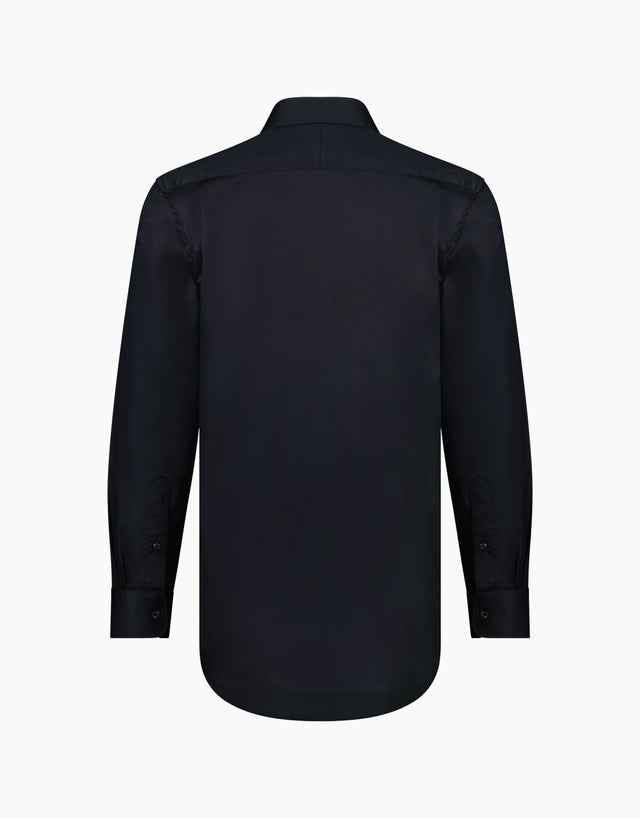 Sinatra Black Twill Tailored Shirt