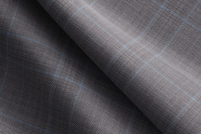 Made To Measure Grey and Blue Check Waistcoat