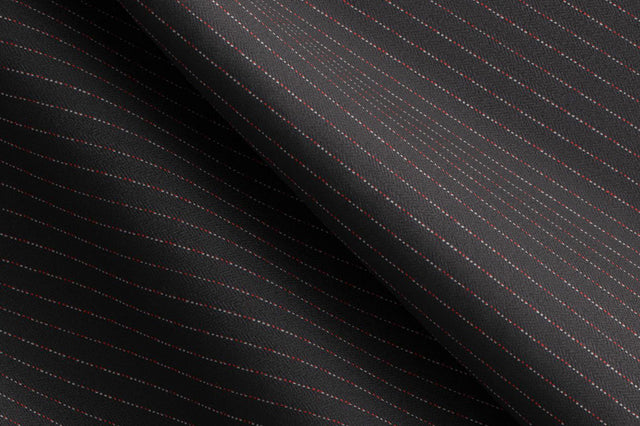 Made To Measure Black/Red Pin Dot Fancy Stripe 2 Piece Suit