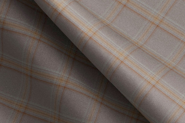 Made To Measure Light Brown with Rust and Blue Check Jacket