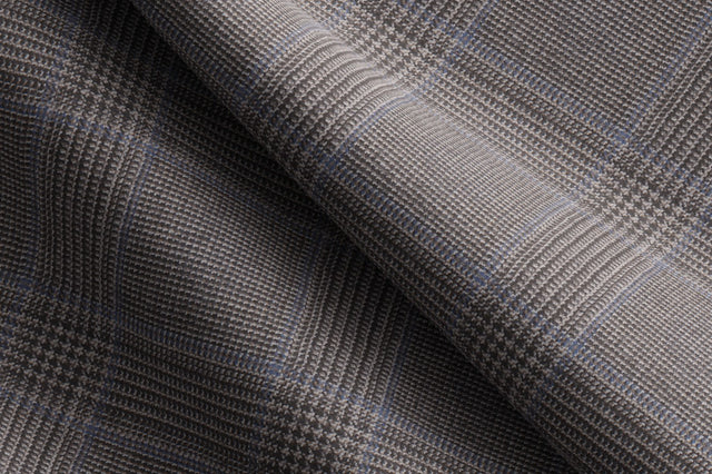 Made to Measure Brown & Blue Glen Check Blazer