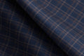Made To Measure Flecked Dark Blue with Brown Check Jacket