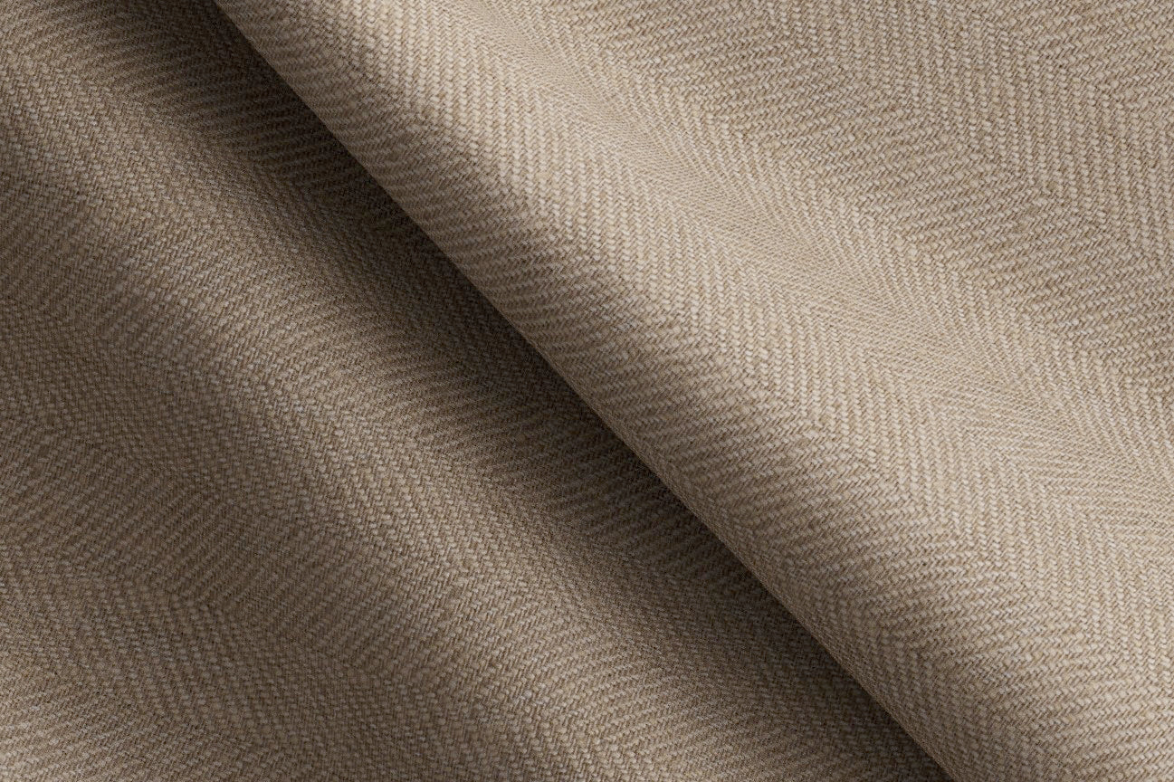 Made To Measure Beige Linen Herringbone 2 Piece Suit