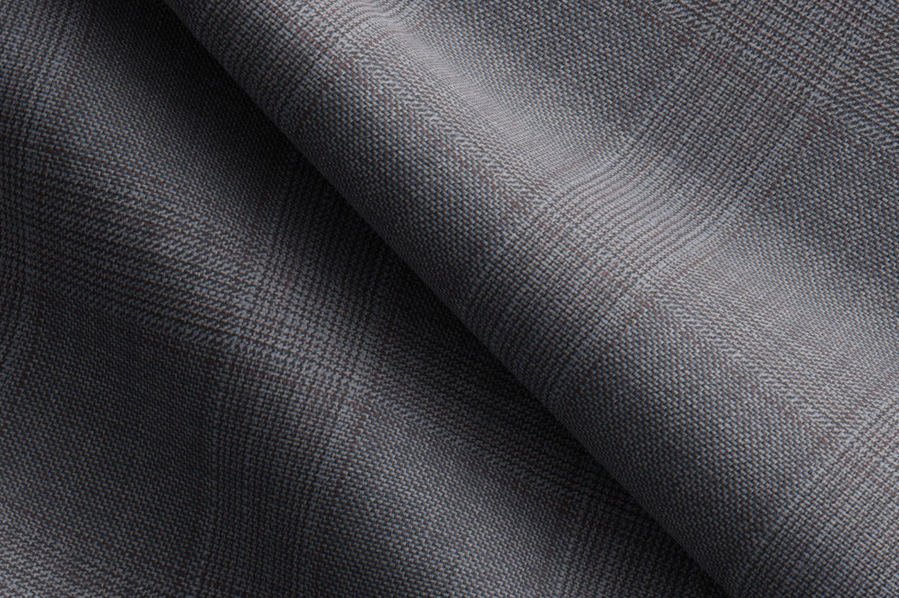 Made to Measure Grey & Maroon Glen Check Blazer