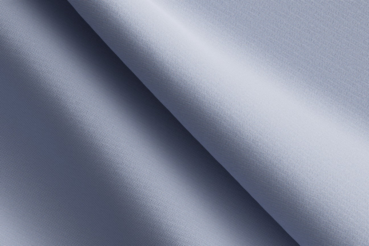 Made to Measure Light Blue Herringbone Shirt (customized RMB8B6F60P-307769)