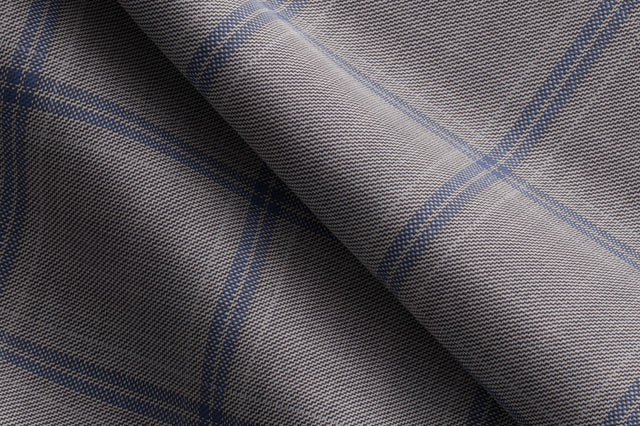 Made to Measure Grey with Navy Check Trouser