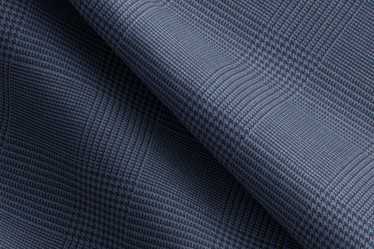 Made To Measure Slate Blue Glen Check 2 Piece Suit