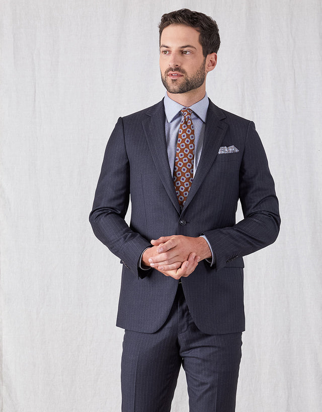 Cooper Charcoal Stripe Suit