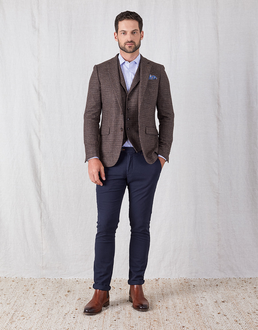 Soho Navy Birdseye Chinos