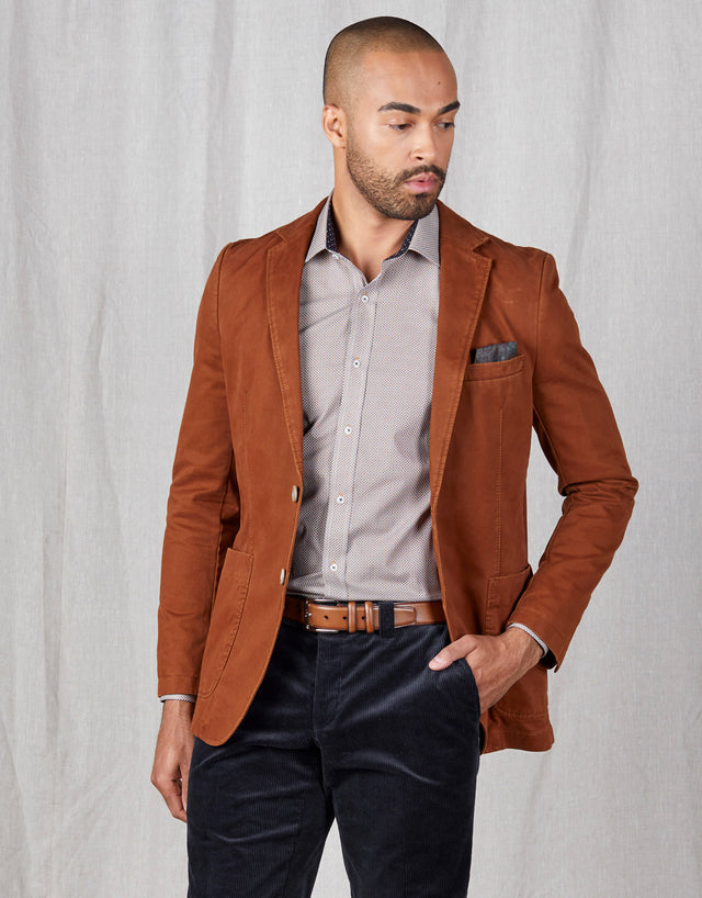 Spectre Rust Brown Twill Suit