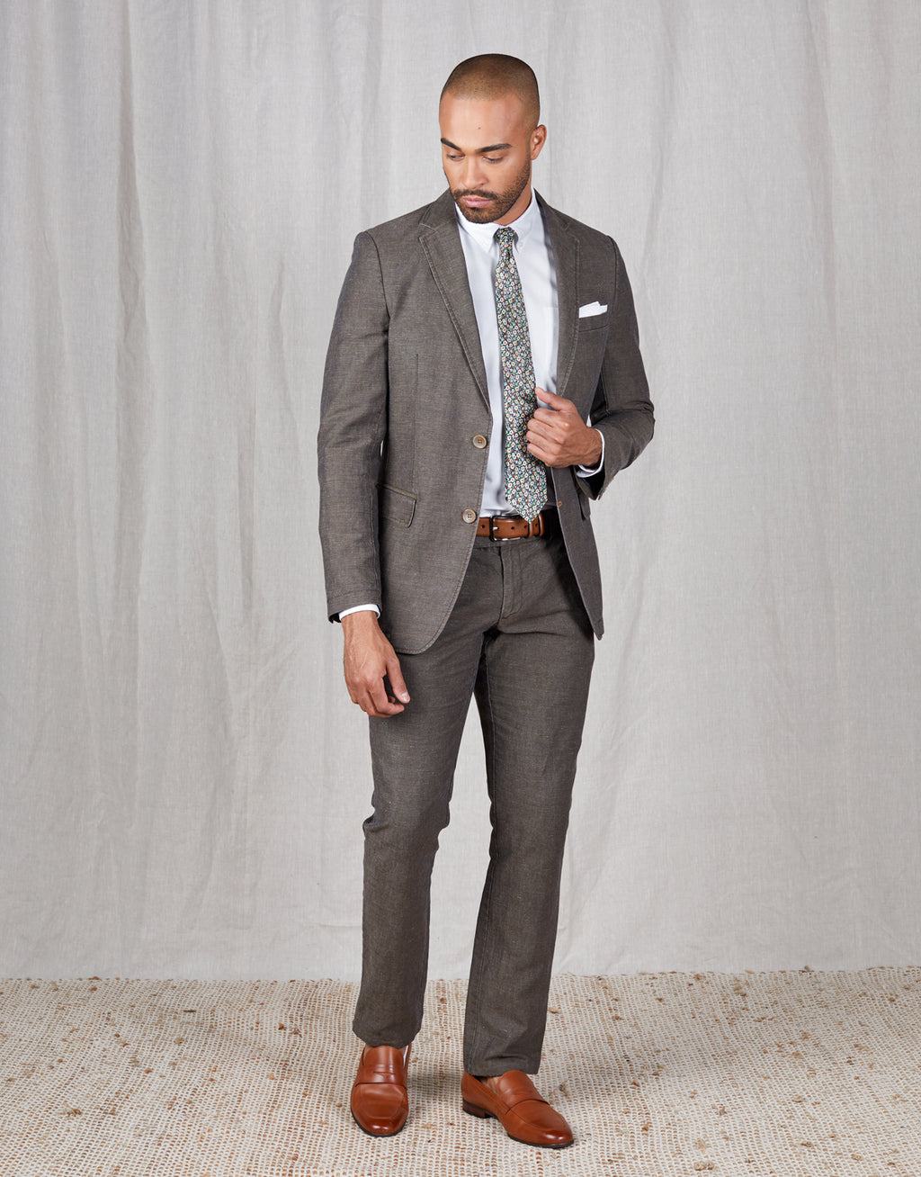 Enz Brown Birdseye Trouser