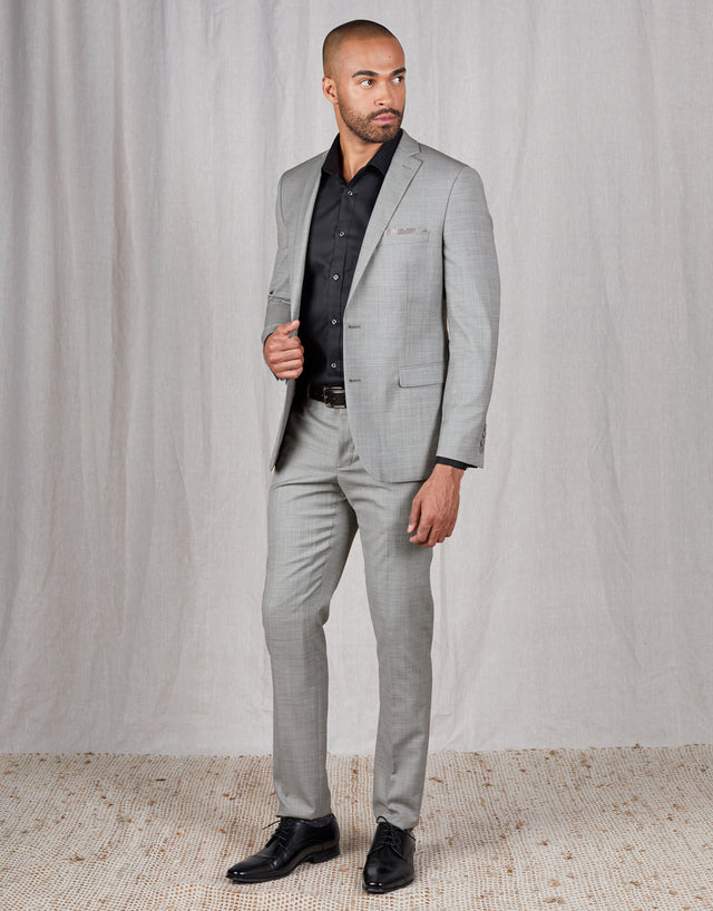 Fresh Light Grey Two Piece Suit