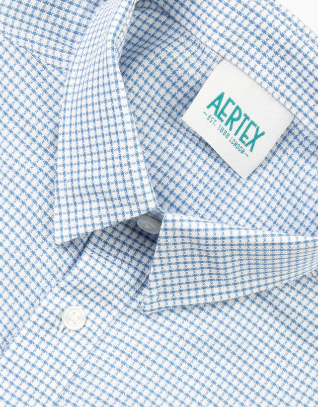 Aertex Blue Taunton Short Sleeve Polo Shirt