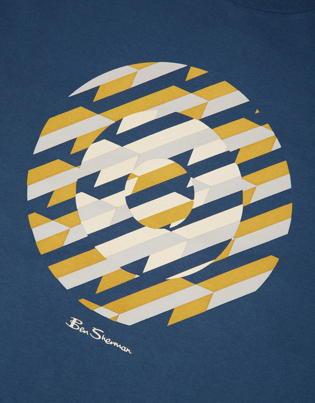 Ben Sherman Abstract Target Tee Dark Blue