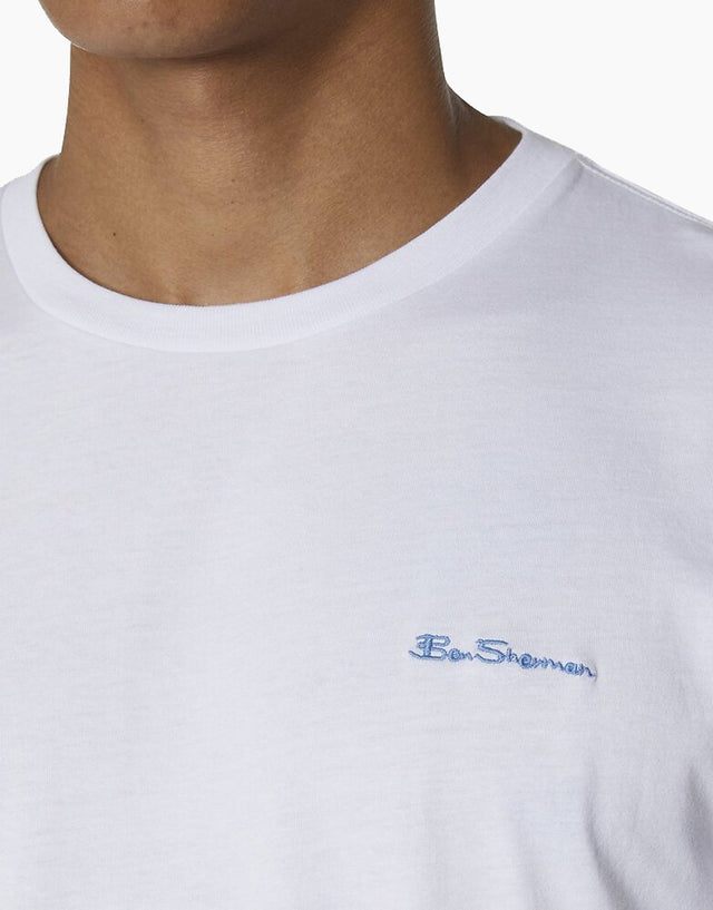Ben Sherman white chest embroidery t-shirt