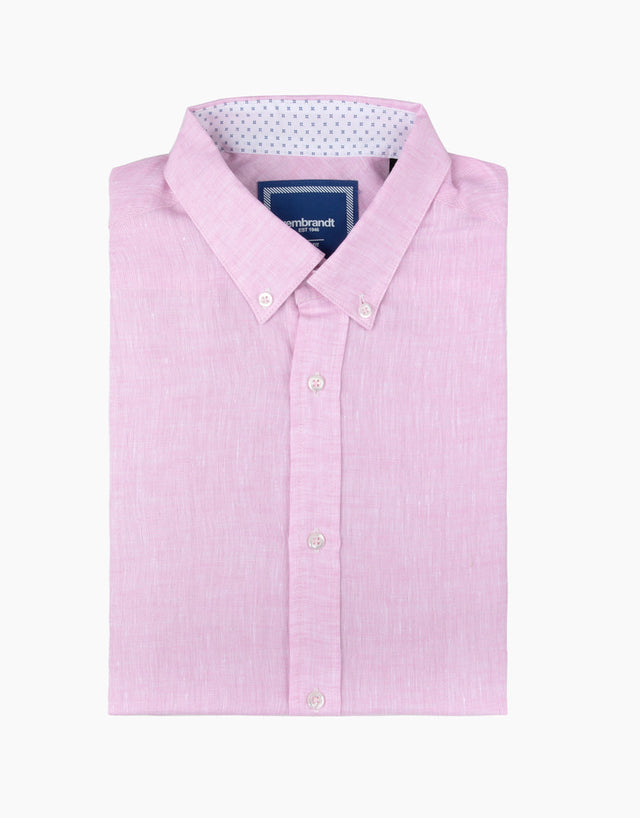 Ohope Pink Linen Shirt