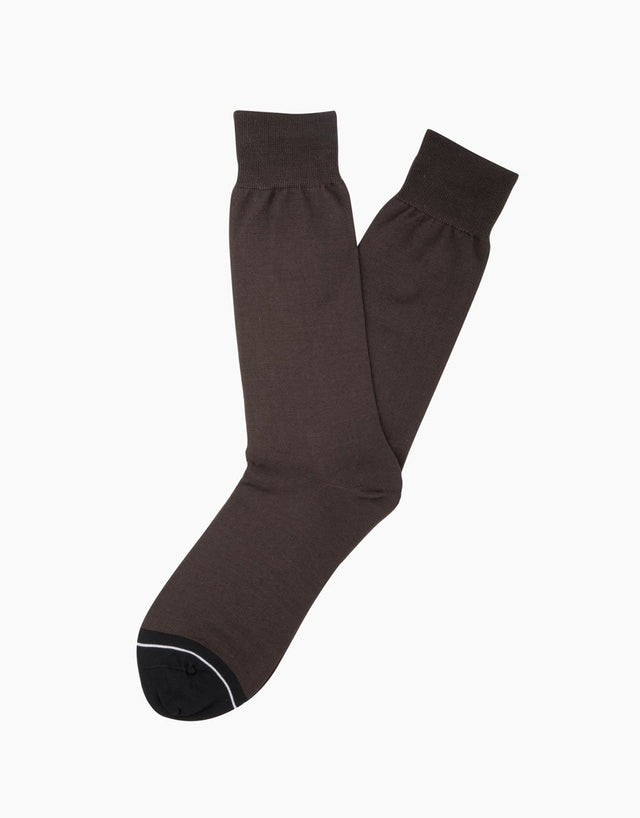 Chocolate Brown Plain Socks