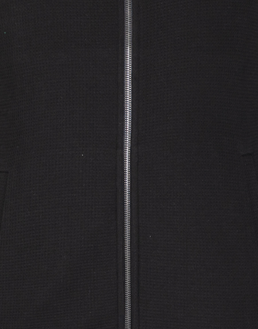 Domino Black Knit Bomber
