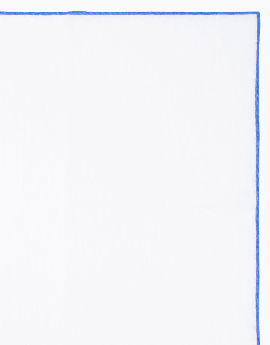 White & Blue Pocket Square