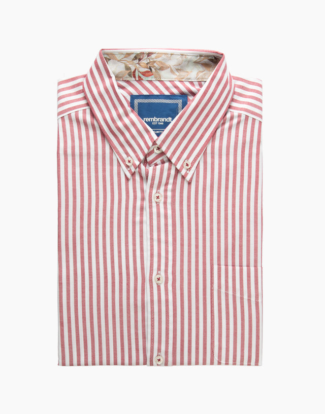 Ohope Red & White Stripe Shirt