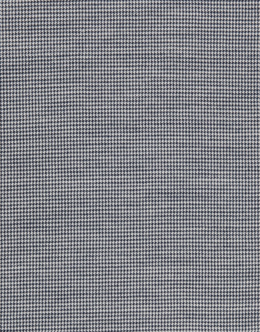 London Black & White Houndstooth Merino Shirt