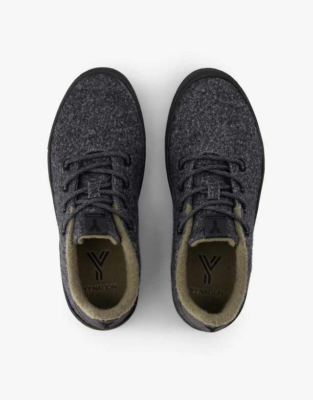 YY Nation Cirro Charcoal/Black Wool Sneaker