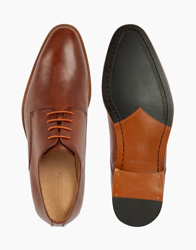 Oslo tan leather derby shoe