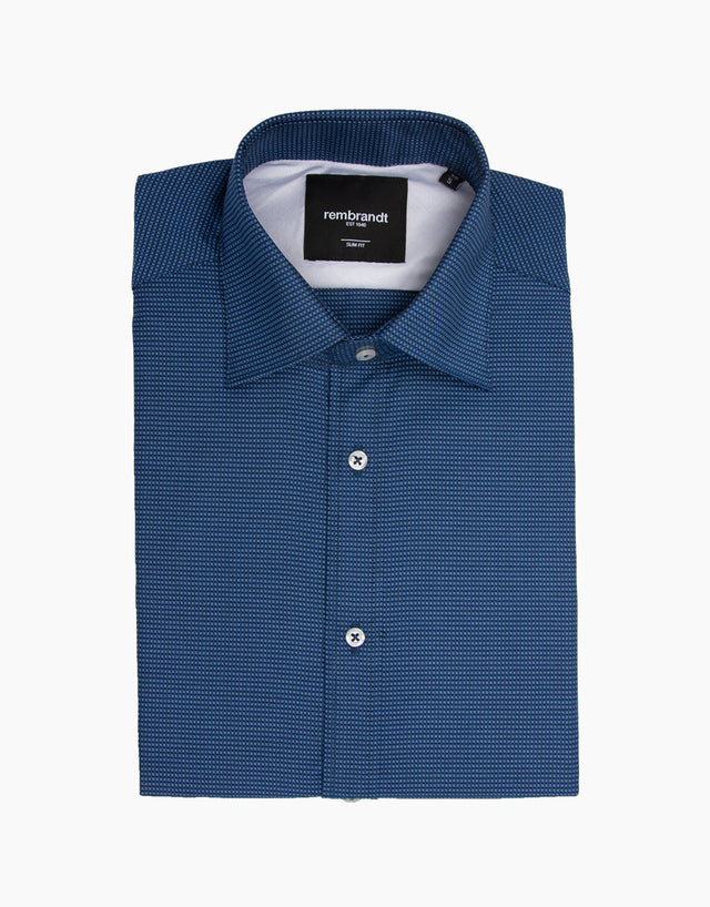 London Blue Textured Shirt