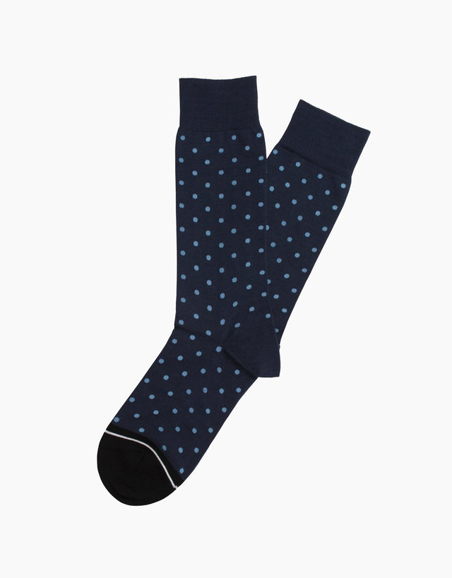Navy & Blue Polka Dot Socks
