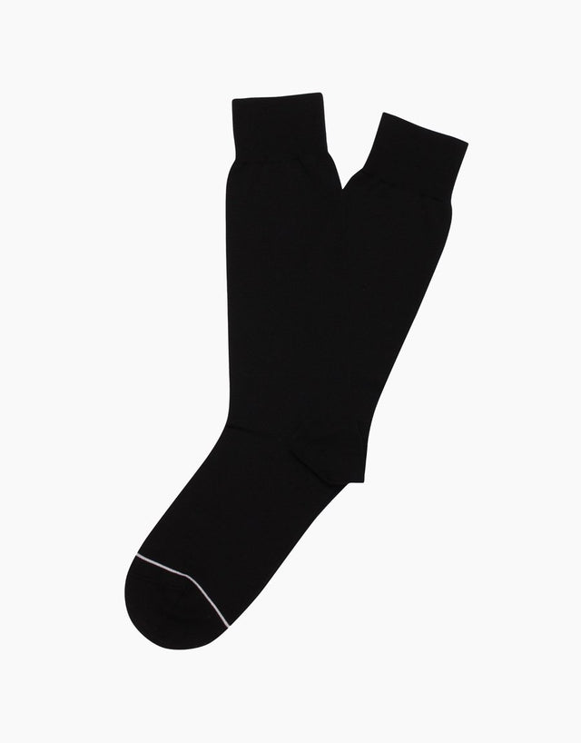 Black Plain Socks