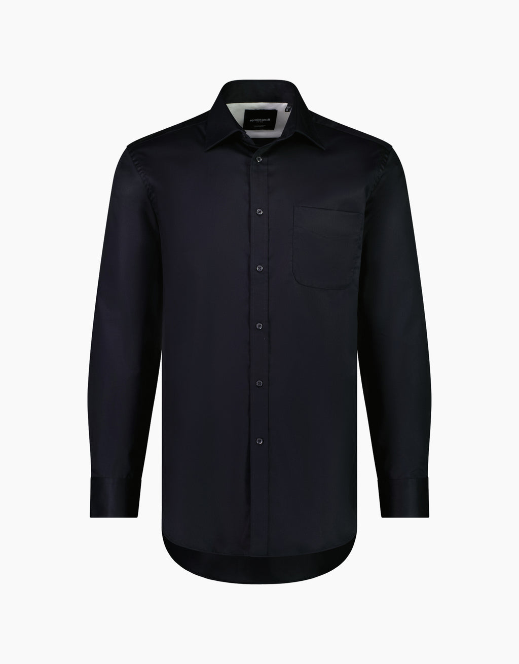 Sinatra Black Twill Tailored Shirt