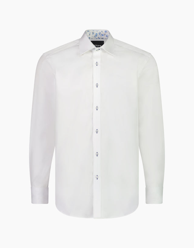 Barbican White Twill Smart Casual Shirt